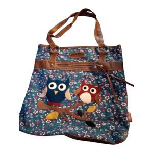 UnionBay Blue Floral/Owl Handbag